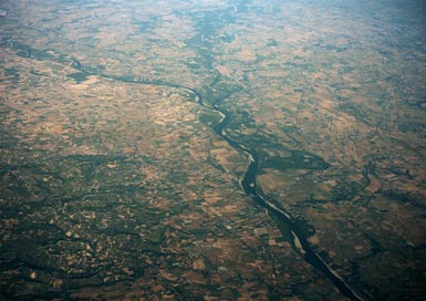 řeka Pád z letadla