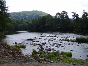 Ohře, jez nad Kyselkou