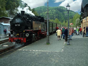 parní lokomotiva, vlak v Oybinu