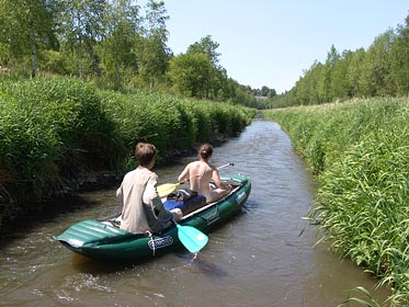 Ploučnice nad Novinama pod Ralskem, vodáci