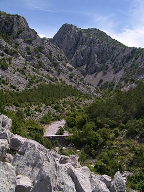 Malá Paklenica, kopec, vyschlé koryto