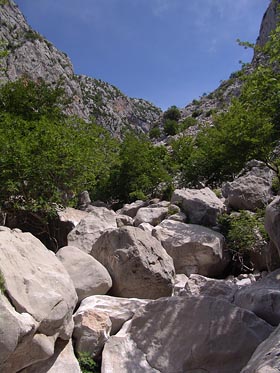 Malá Paklenica, vyschlé koryto