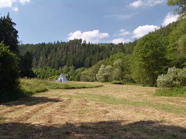 údolí Mže nad osadou Kosí potok