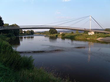 Berounka, lávka v Radotíně