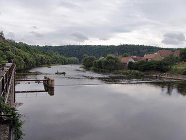 Ohře, jez u Želiny