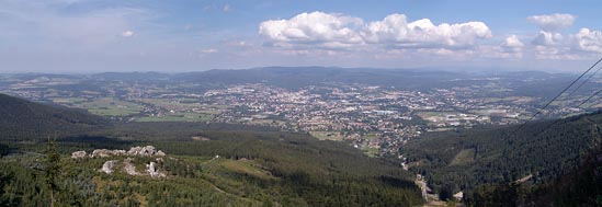 pohled z Ještěda na Liberec