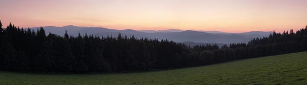 rozednívání nad Krkonošema 1