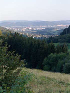 pohled na Šumperk od Lužné