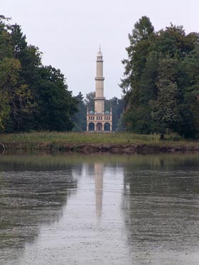 minaret, zámecký park v Lednici