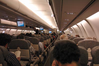 interiér letadla A340-600