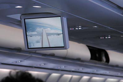 obraz z kamery na ocase letadla