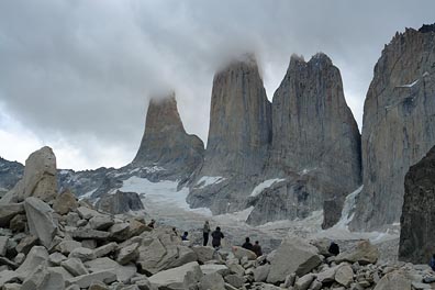 Cerro Torres v mracích