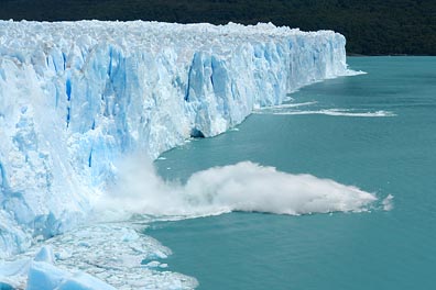ledovec Perito moreno pád bloku