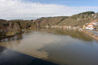 soutok Sázavy a Vltavy