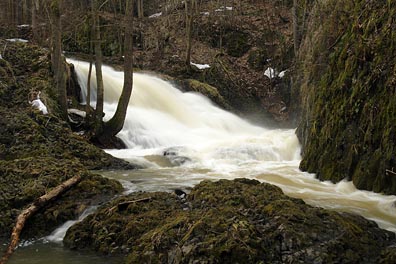 Bobří potok, vodopád v Bobří soutězce