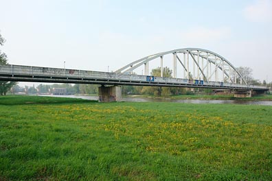 železniční most, louka, Labe
