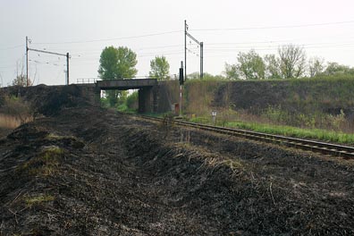 křížení železnic u Všetat