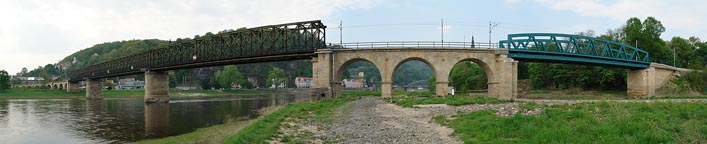 železniční most v Děčíně