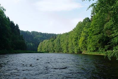 Vltava pod Českým Krumlovem