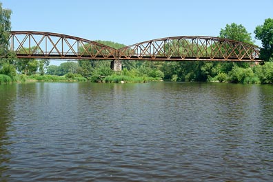 železniční most pod Boršovem n. V.