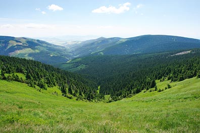 pohled na údolí Moravy
