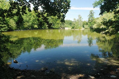 zámecký park, rybník v Teplicích