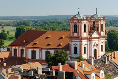 kostel z věže Litoměřické radnice