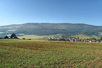 pohled od Křemže na Kleť, Chlum