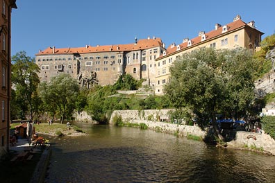 zámek, Vltava v Českém Krumlově