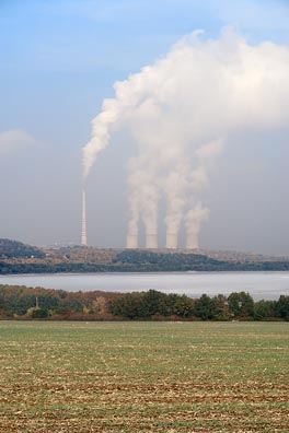 pohled na elektrárnu Tušimice