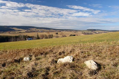 pohled na Nové Hutě a okolí od Šindlova