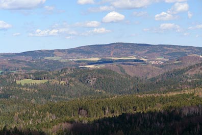 pohled na Tanečnici od Schrammsteine