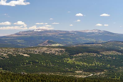 pohled na Krkonoše z Jizery