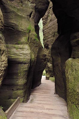 Teplické skály, průchod