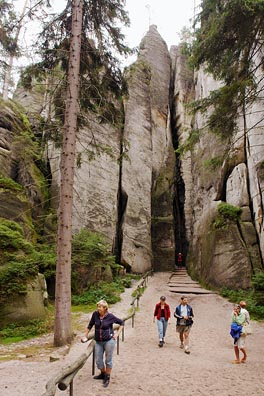 Adršpašské skály, lidi