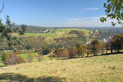 pohled z Hory Sv. Kateřiny na Deutschneudorf