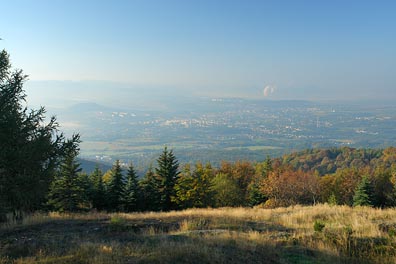 pohled z Komáří hůrky na Teplice