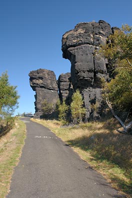 cesta na Děčínský Sněžník, skály