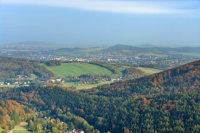 pohled na Varnsdorf z Tolštejna