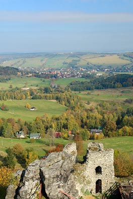 pohled na Jiřetín pod Jedlovou z Tolštejna