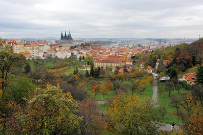 pohled na Prahu z Petřína