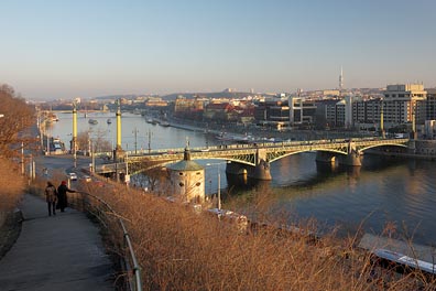 Vltava, Čechův most z Letné