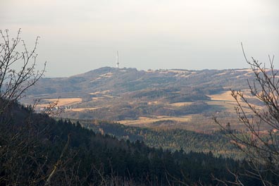 pohled na Bukovou horu z hřebene Sedla