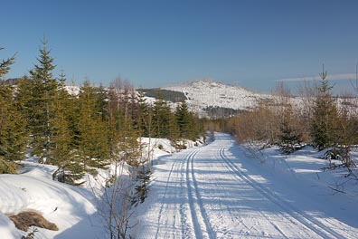 lyžařská cesta, kopec