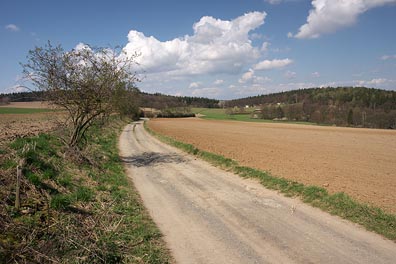 cesta, krajina u Jíloviště