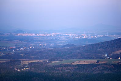 pohled ze Strážného vrchu na Českou Lípu