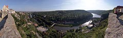 pohled z hradu ve Znojmě od JV po SZ