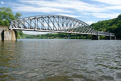 vodní nádrž Vrané, železniční most u Měchenic