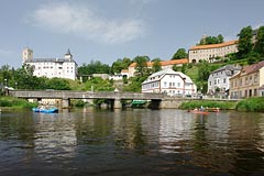 Rožmberk nad Vltavou - horní a dolní hrad, Vltava