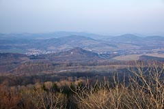 pohled ze Strážného vrchu na Žandov, Horní Polici